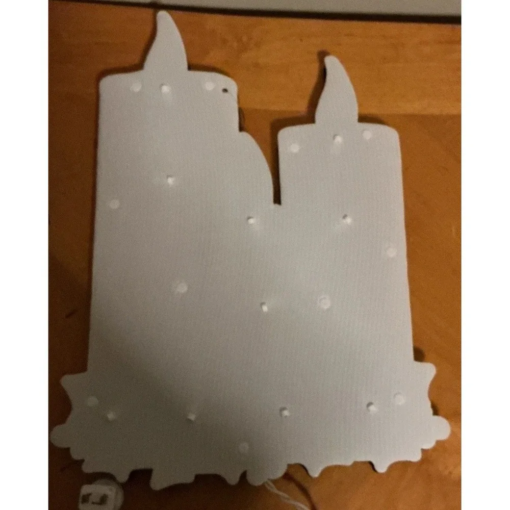 Holiday Time Shimmer Candles Indoor/Outdoor Christmas Light‎ Up Window Decor